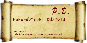 Pokoráczki Dávid névjegykártya